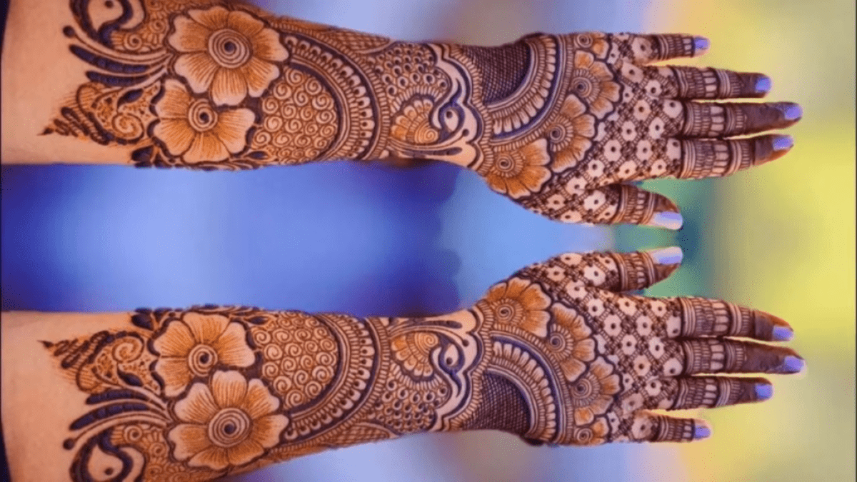Royal front hand mehndi