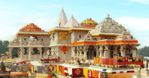अयोध्या राम मंदिर का भव्य दृश्य
