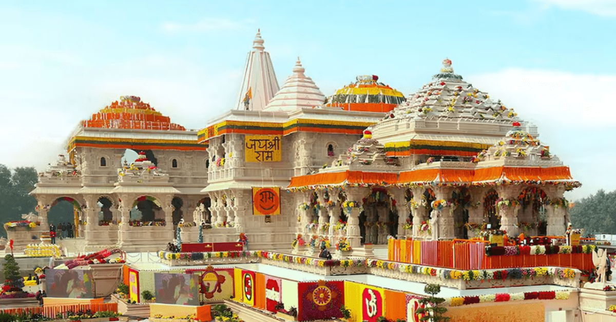 अयोध्या राम मंदिर का भव्य दृश्य