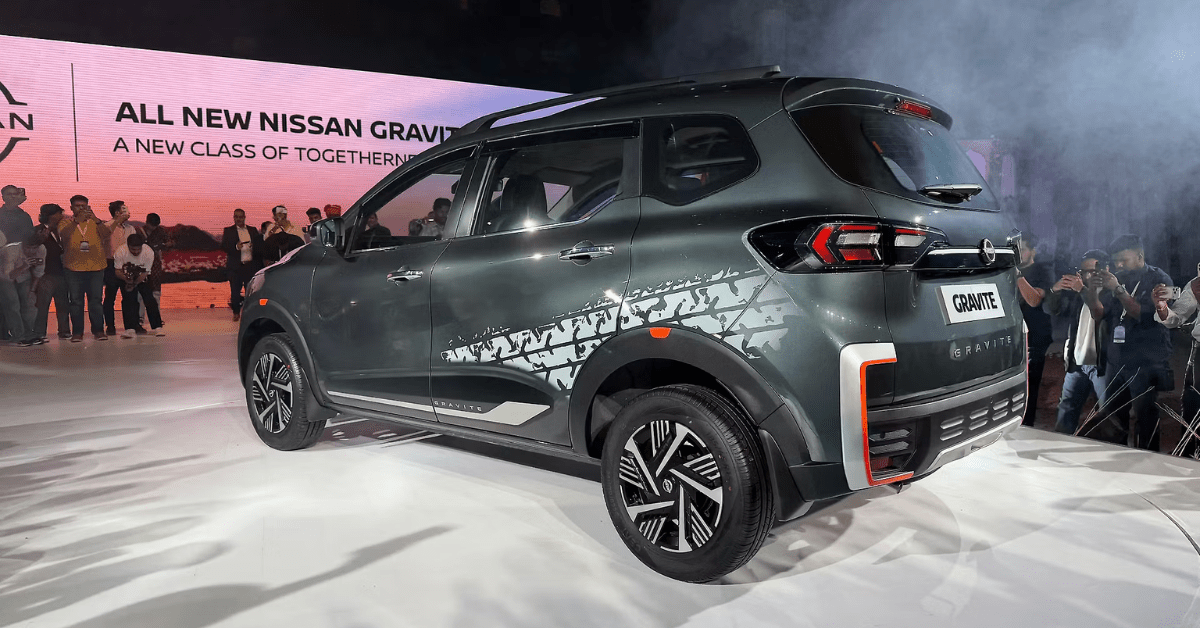 निसान मैग्नाइट लॉन्च के दौरान नई SUV का फ्रंट व्यू