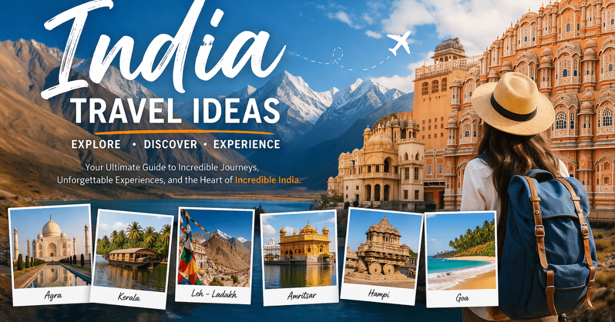 India Travel Ideas भारत यात्रा विचार बेस्ट टूरिस्ट प्लेस इंडिया ट्रैवल गाइड